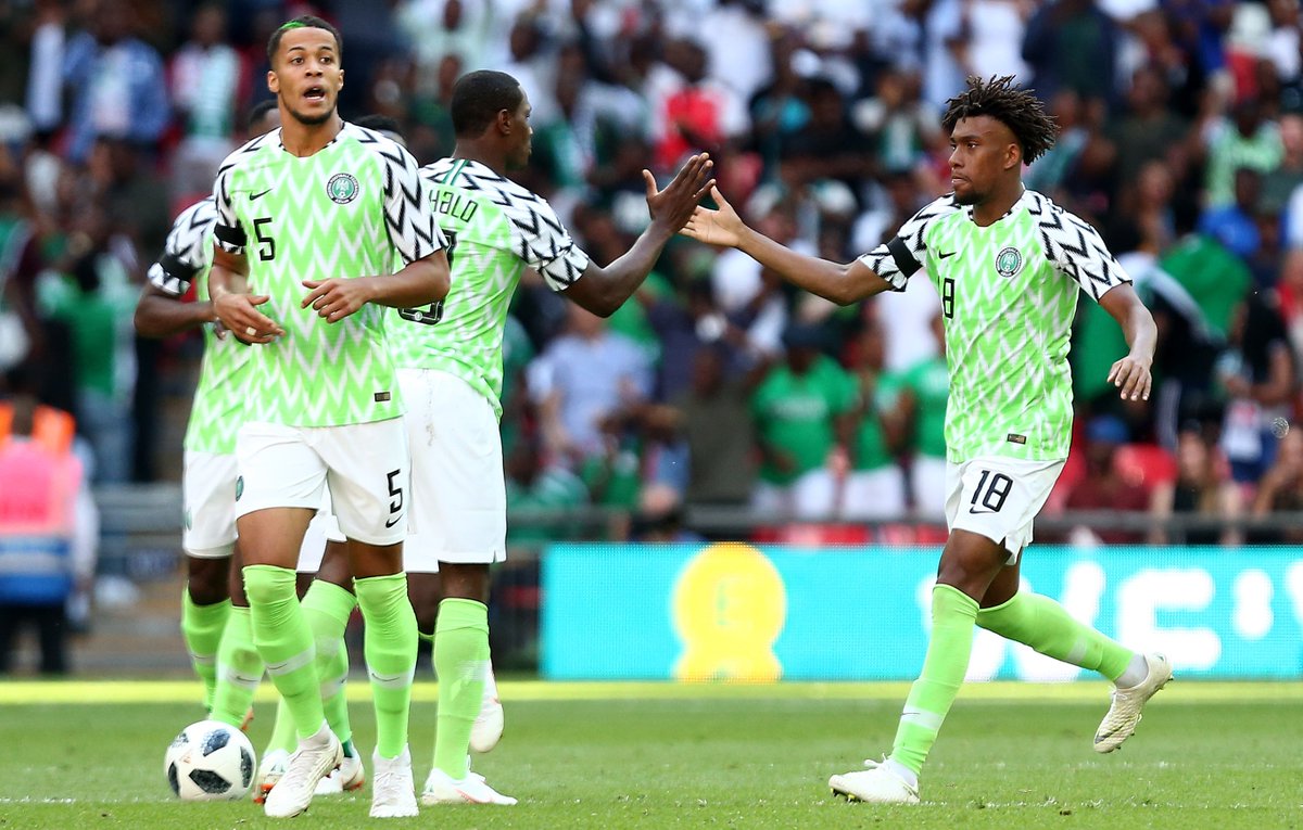 أيوبي وفرحة تسجيل الهدف الاول لمنتخب نيجيريا