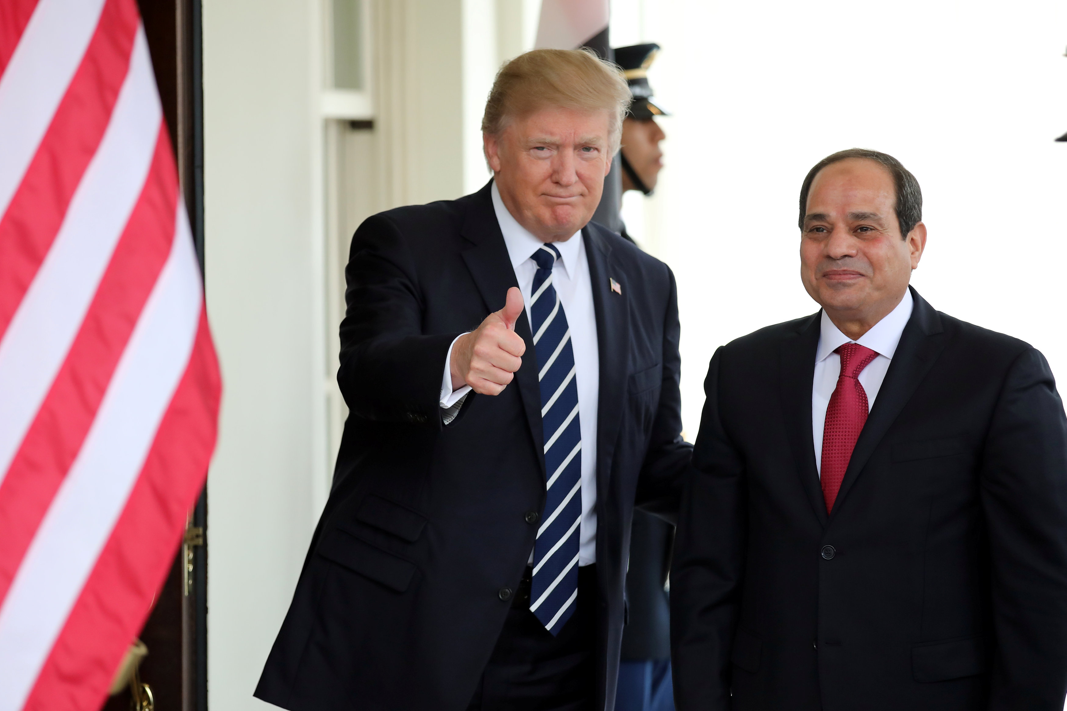 الرئيس الأمريكى دونالد ترامب يستقبل الرئيس المصرى