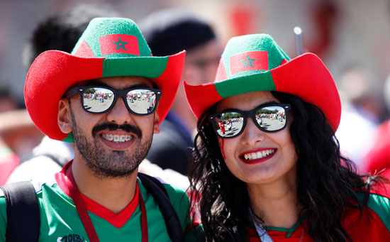 جميلات المغرب تنافسن مشجات البرتغال فى روسيا