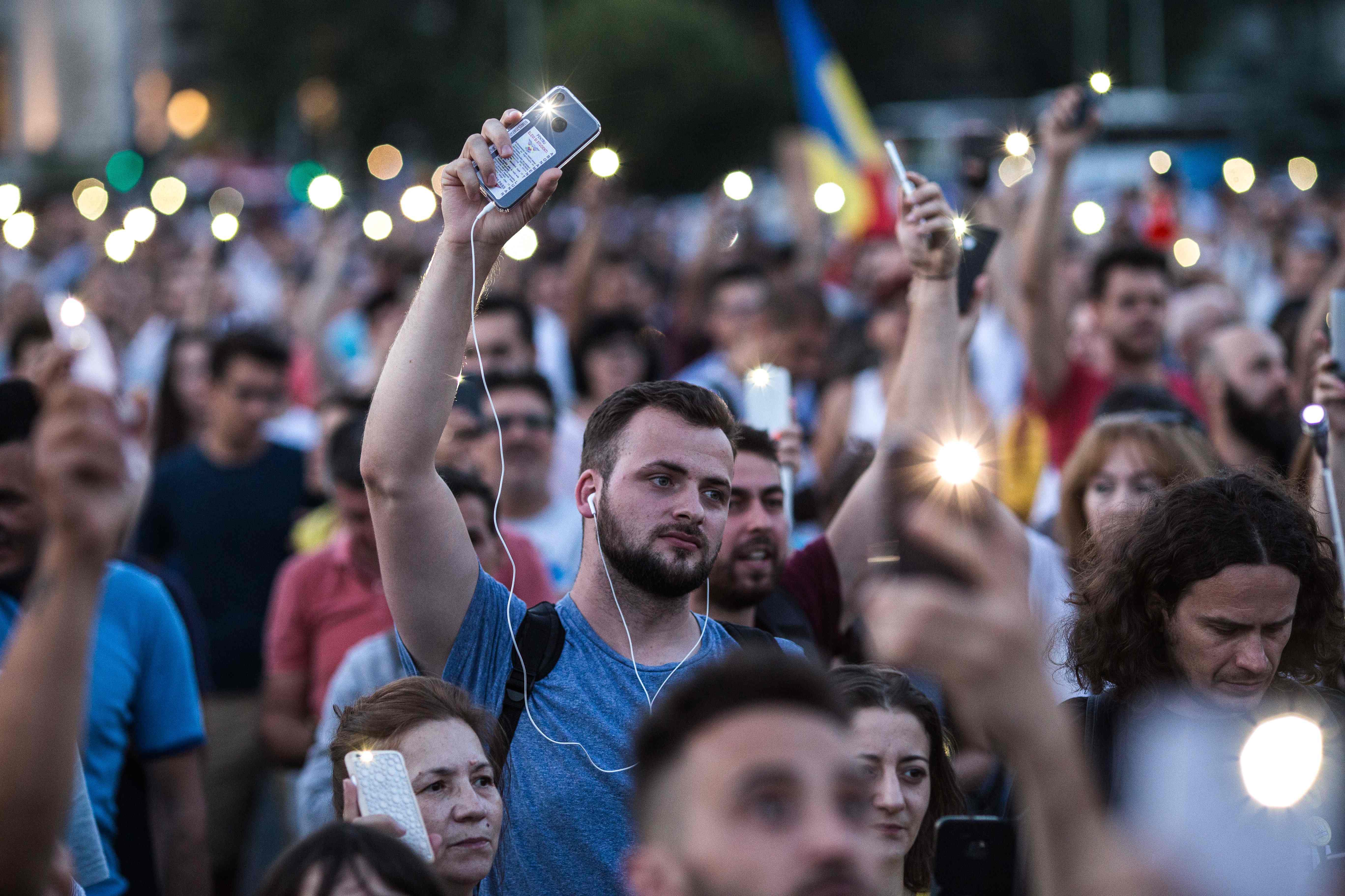 مظاهرات ضد الفساد فى بوخارست