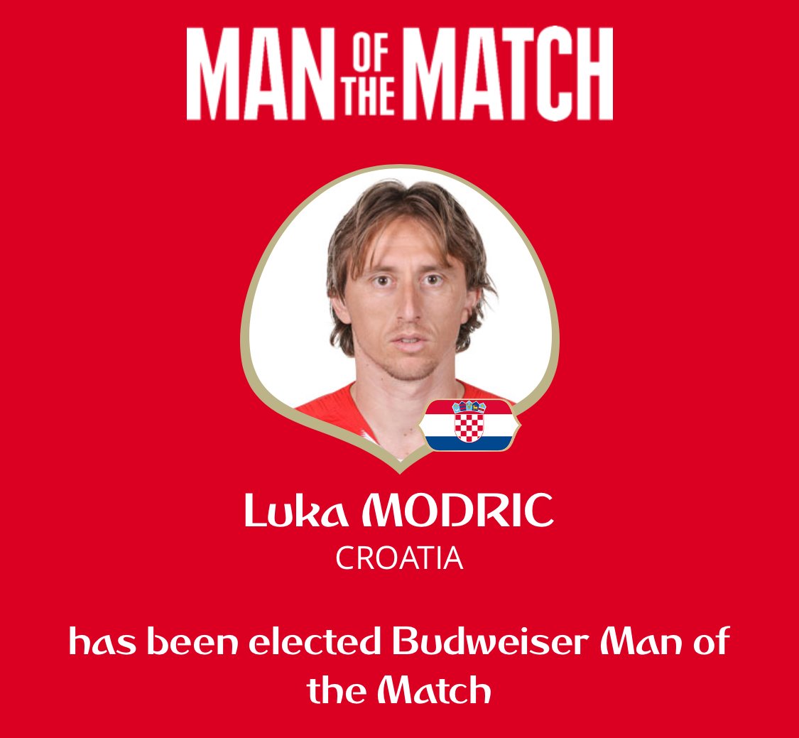 لوكا مودريتش أفضل لاعب فى مباراة كرواتيا والارجنتين