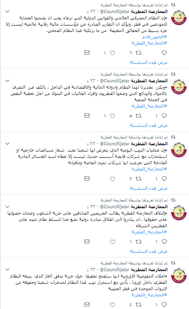 المعارضة القطرية عبر تويتر