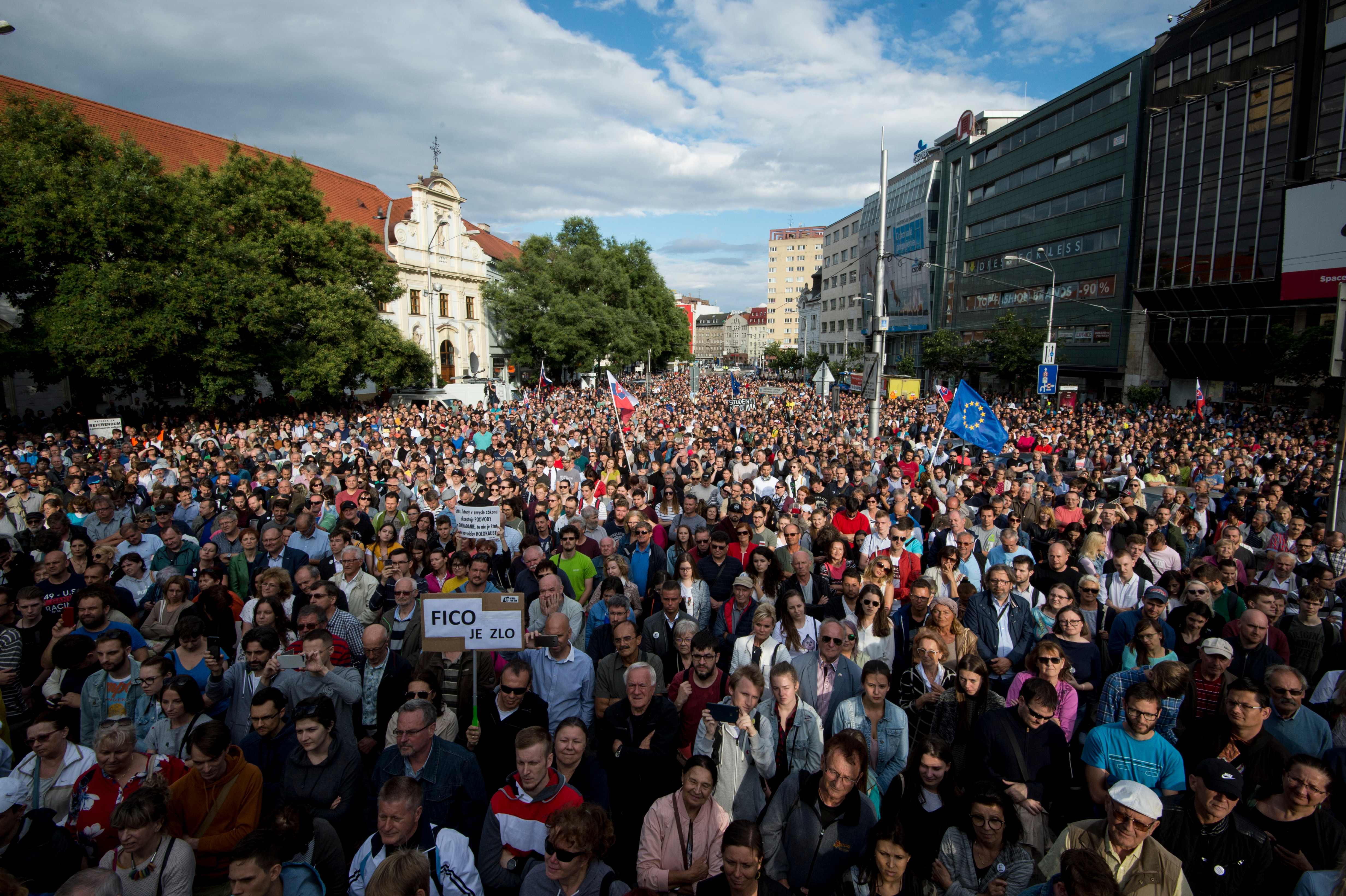 مظاهرات فى سولوفكيا