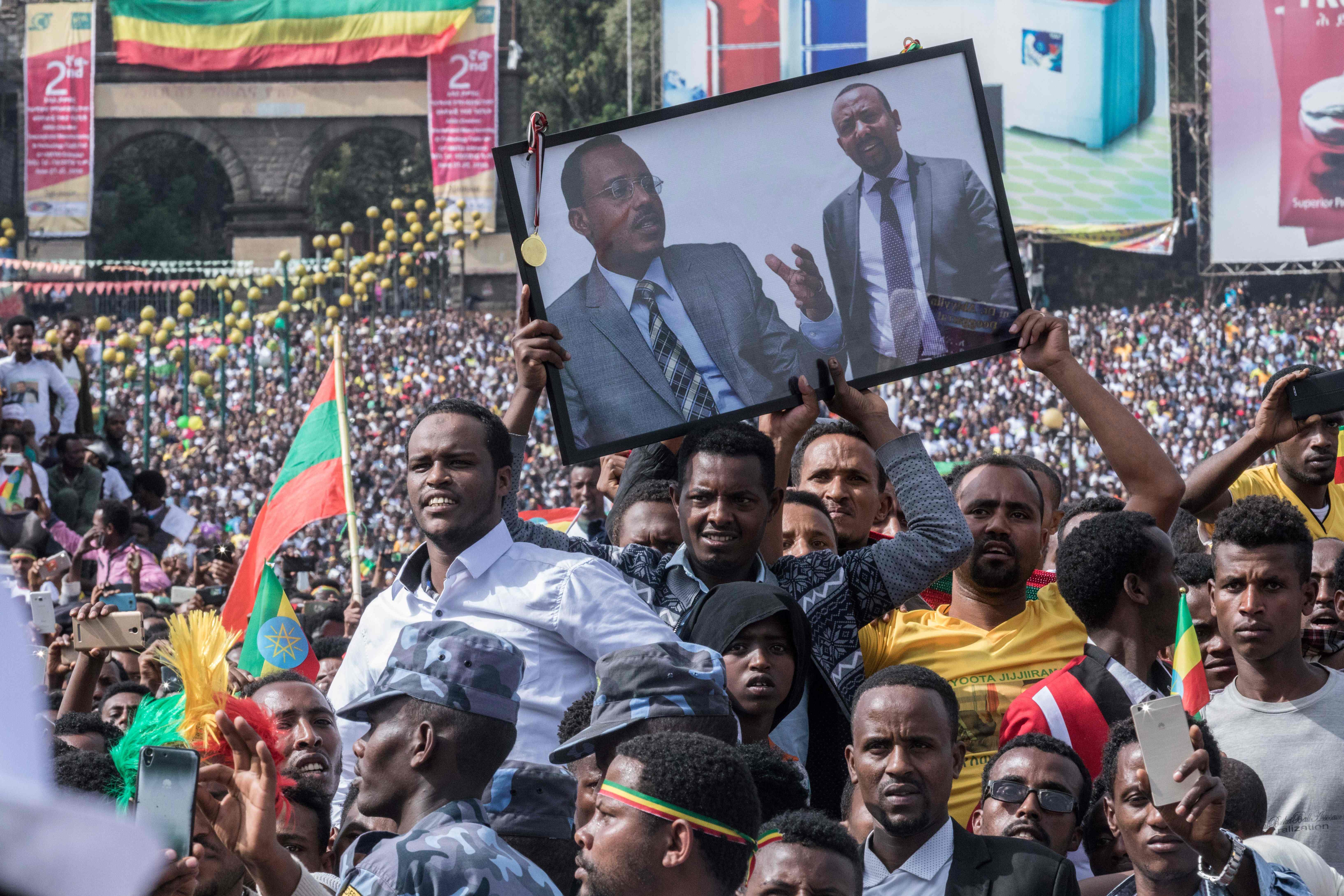 حشد جماهيرى مؤيد لرئيس الوزراء الإثيوبى