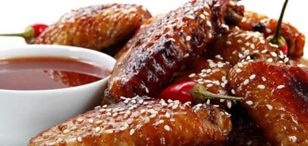 طريقة عمل أجنحة الدجاج بالسمسم