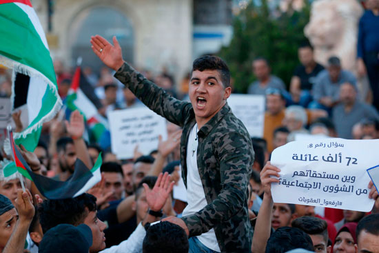 احتجاجات فلسطينية تضامنا مع قطاع غزة