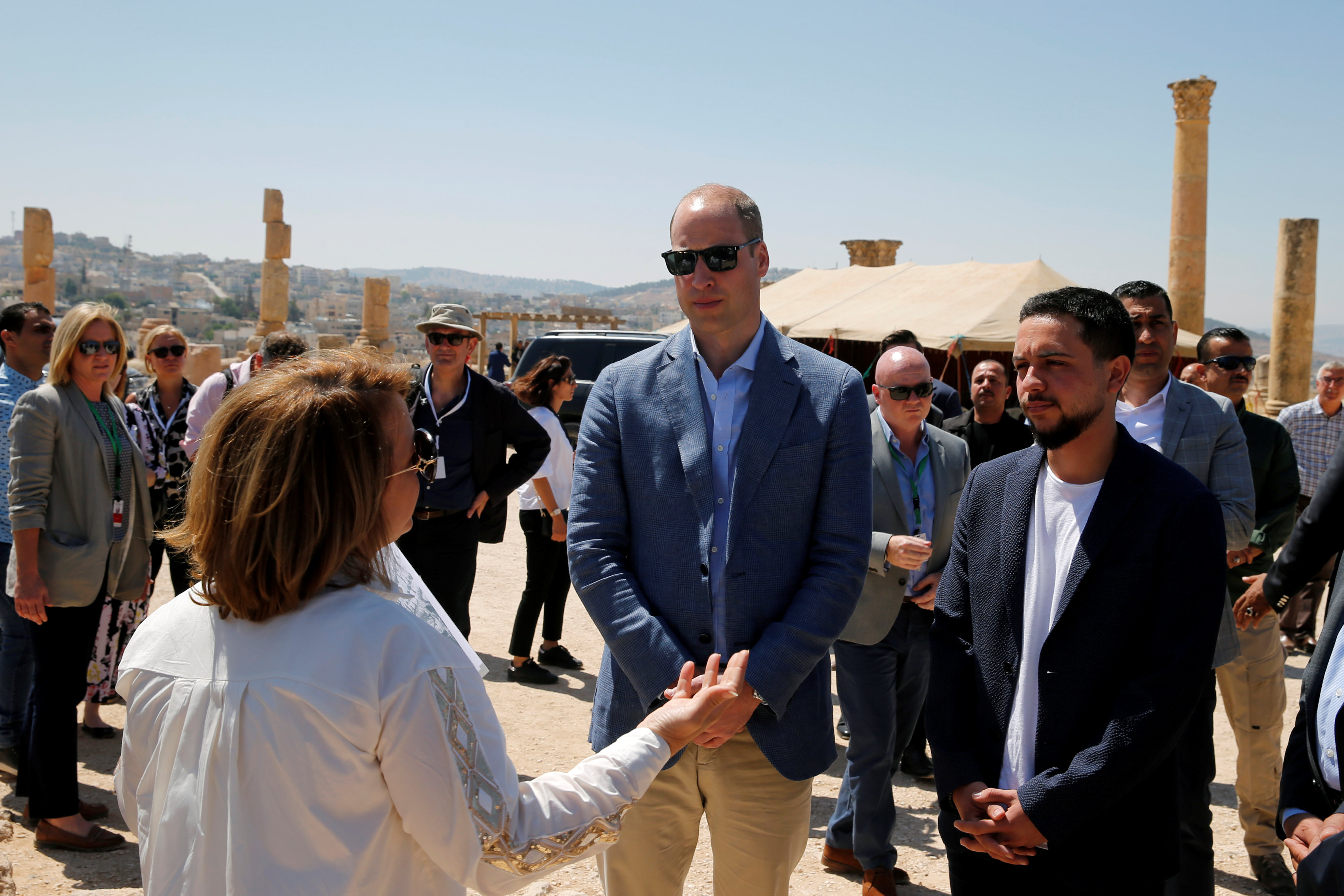 الأمير وليام يزور مدينة جرش الآثرية فى الأردن