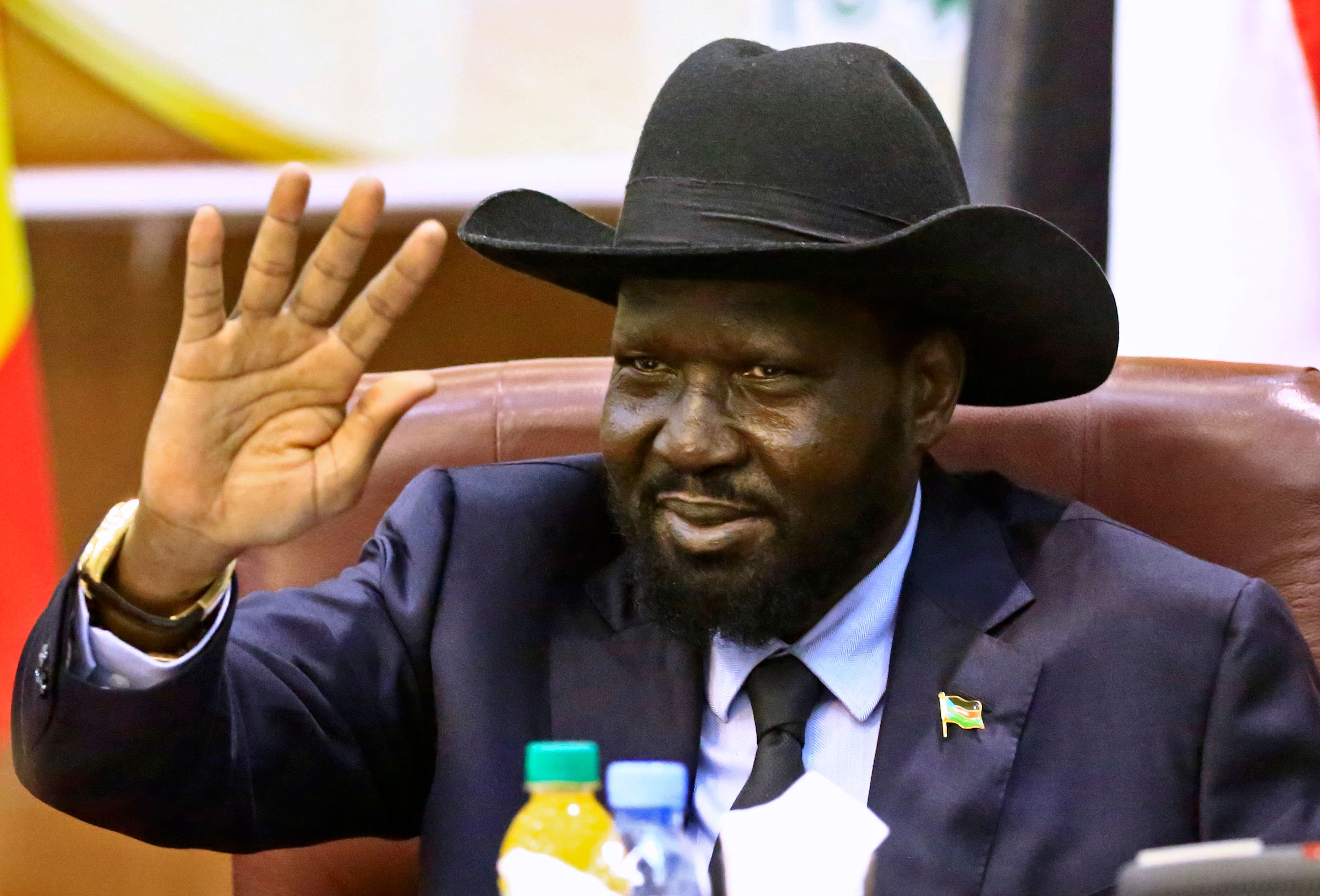 رئيس جنوب السودان خلال مباحثات السلام بالخرطوم