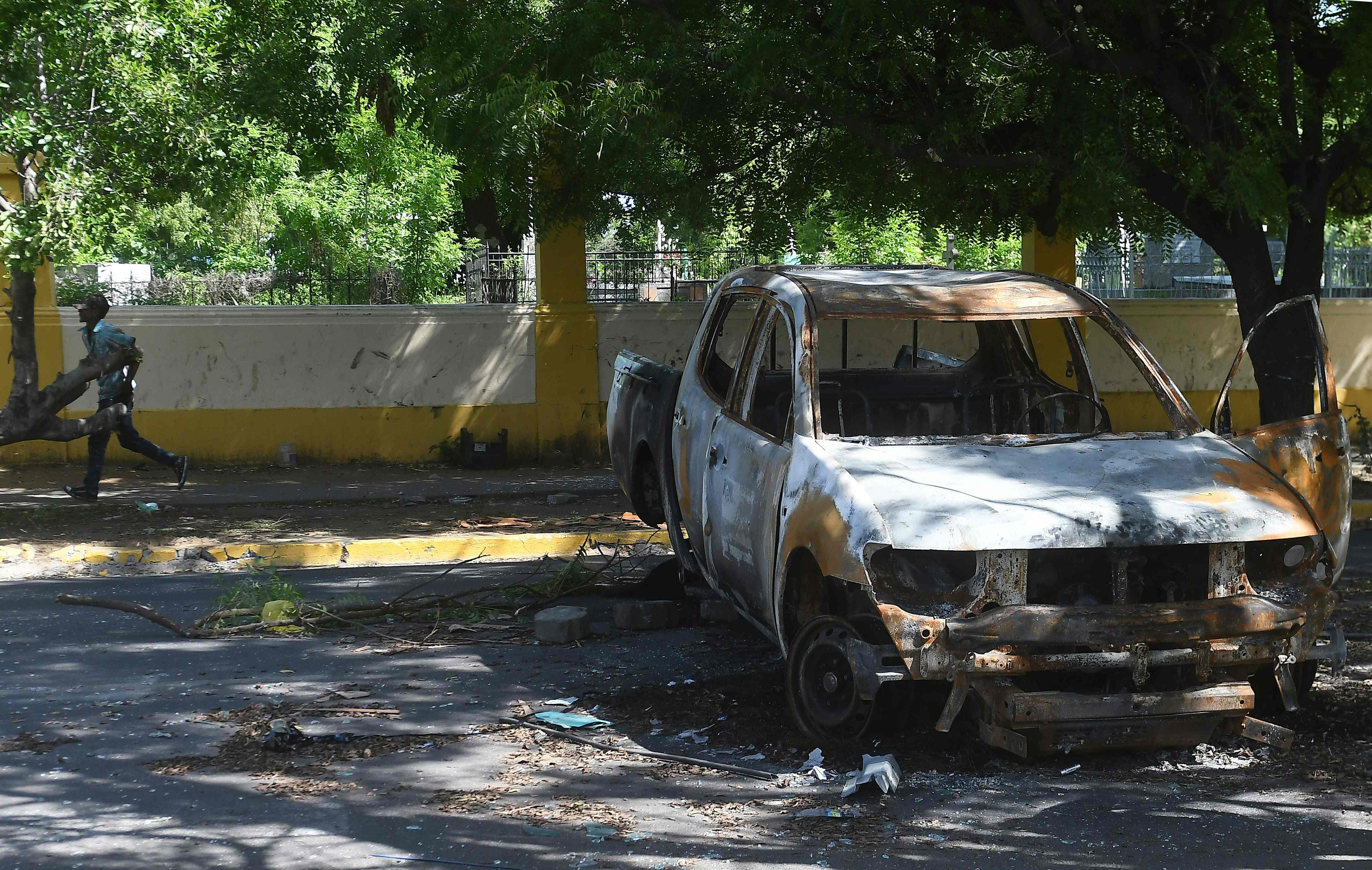 احراق سيارة خلال العنف فى نيكاراجوا
