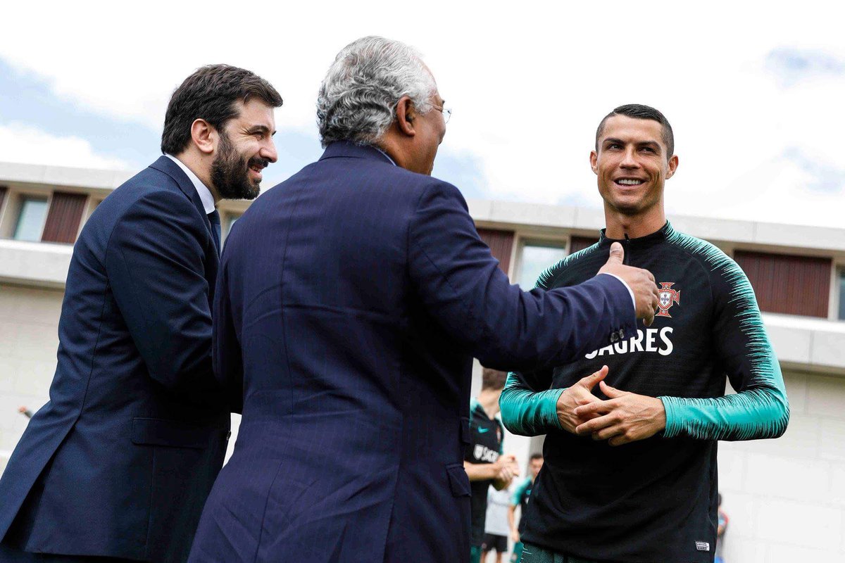 رونالدو مع رئيس الوزراء البرتغالى
