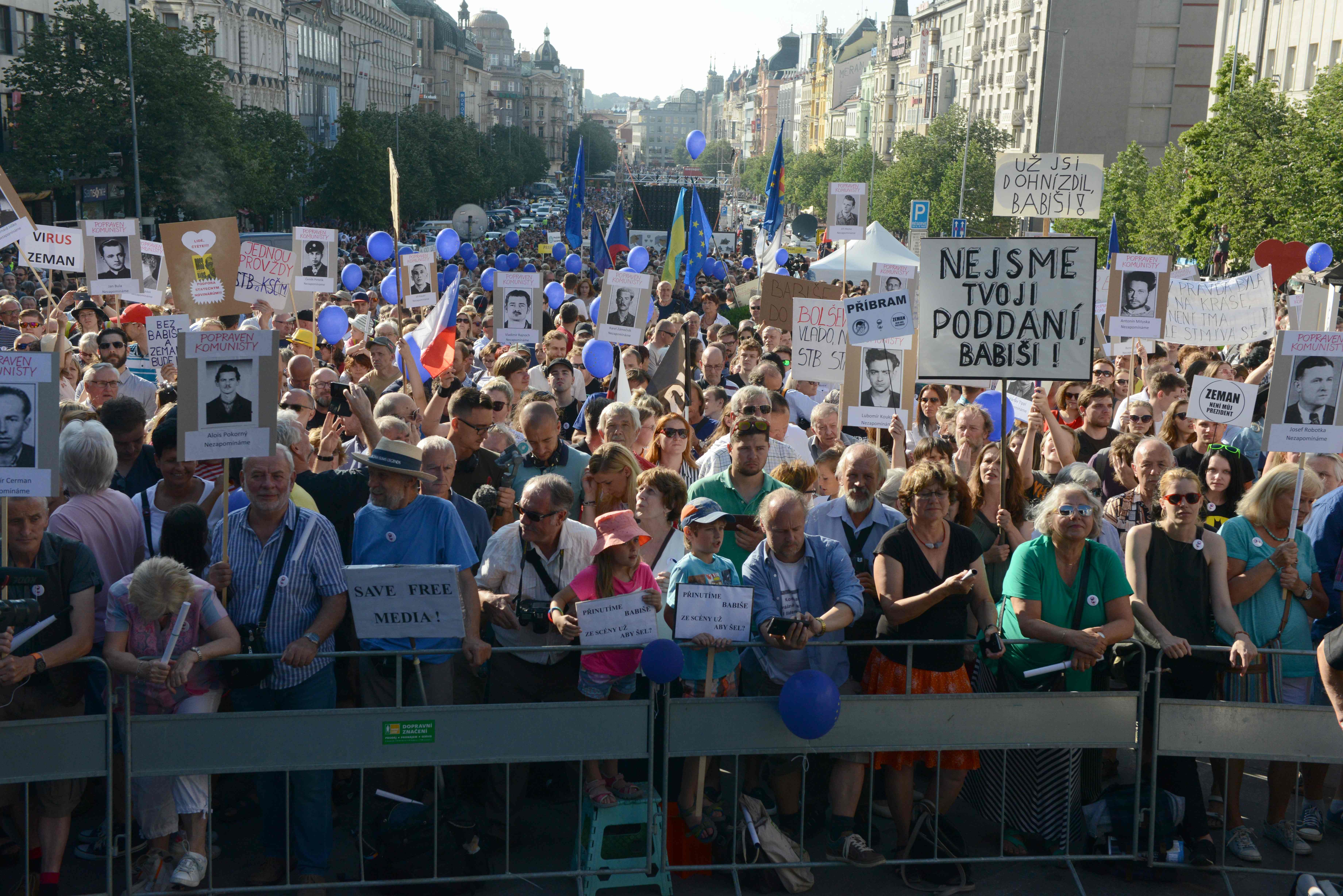 جانب من الاحتجاجات فى التشيك