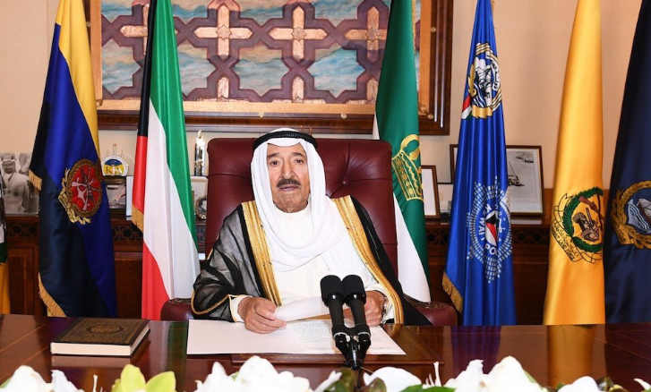 أمير الكويت أثناء الكلمة