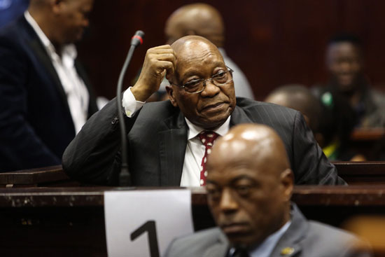 مراسم محاكمة رئيس جنوب أفريقيا 
