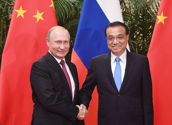 رئيس الوزراء الصينى يستقبل بوتين 