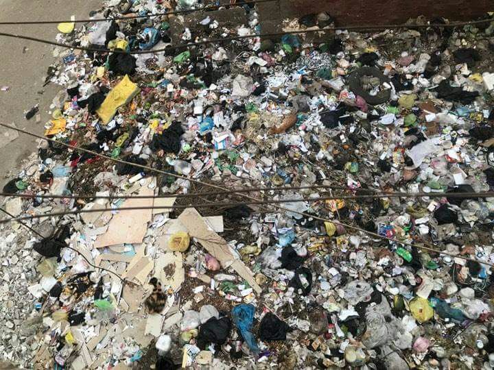 القمامة بجوار الوحدة الصحية بمنطقة الورش (4)