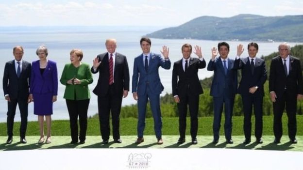 ترامب مع قادة مجموعة السبع