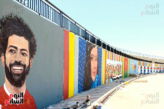 جدارية لدعم محمد صلاح ومنتخب مصر بالأقصر