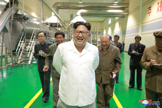 كيم جونج أون يتفقد مصنع لإنتاج مساحيق البطاطس 