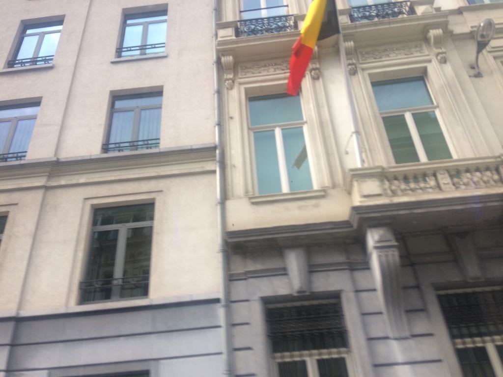 الأعلام البلجيكية ترفرف على وجهات المنازل فى بروكسل إستعدادا للقاء الديوك (5)