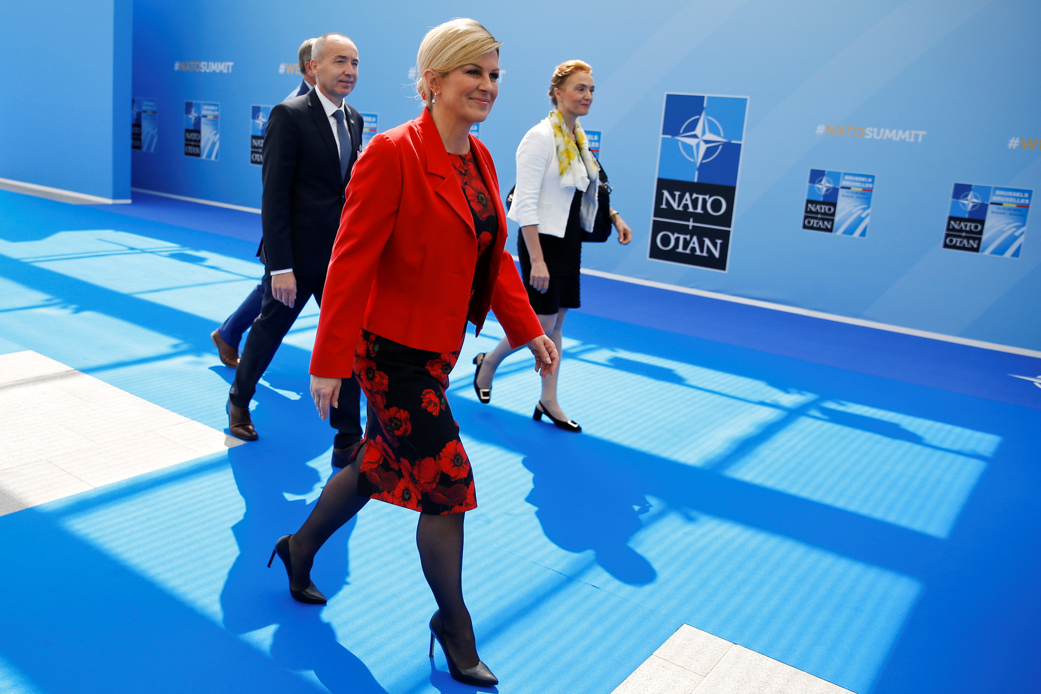 	الرئيسة الكرواتية منتشية بانتصارات منتخب بلادها بالمونديا