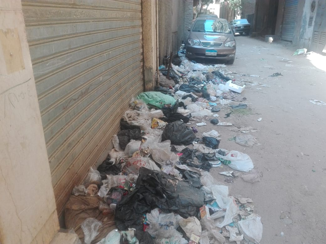 القمامة بشارع الورشة فى الطالبية  (3)