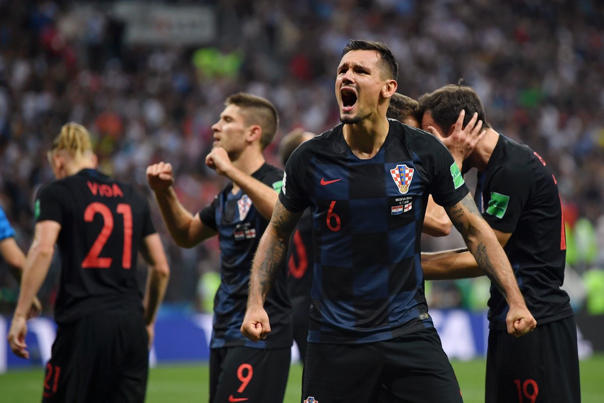 فرحة لاعبى كرواتيا بعد التاهل لنهائي كاس العالم
