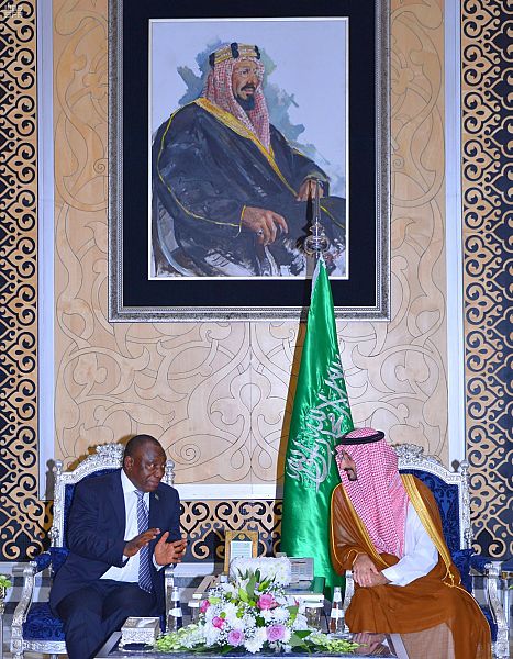نائب أمير منطقة مكة المكرمة مع رئيس جنوب أفريقيا