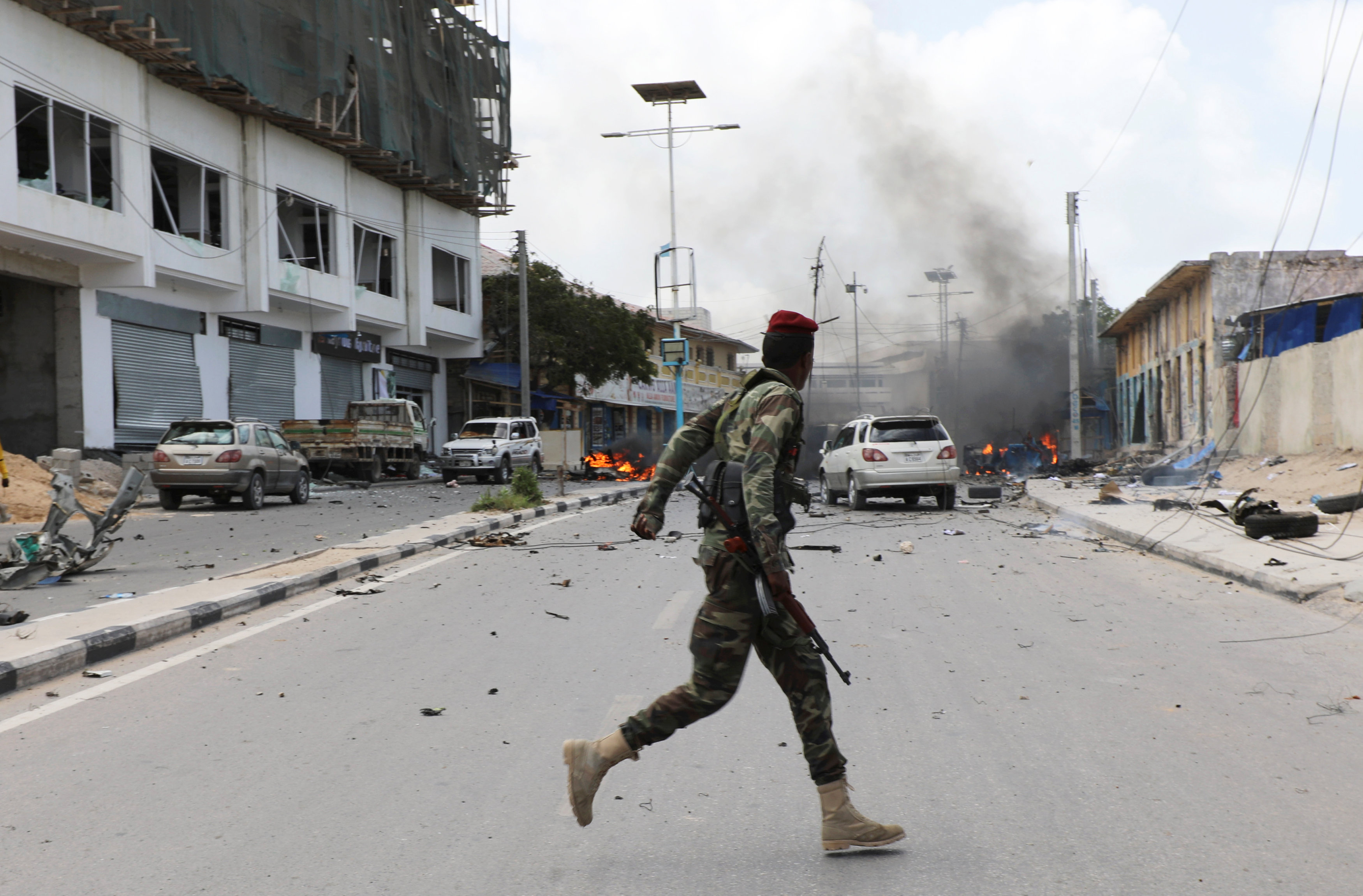 جانب من انفجار فى الصومال
