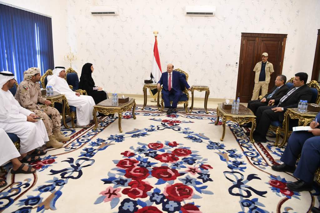 وفد إماراتى يلتقى الرئيس اليمنى