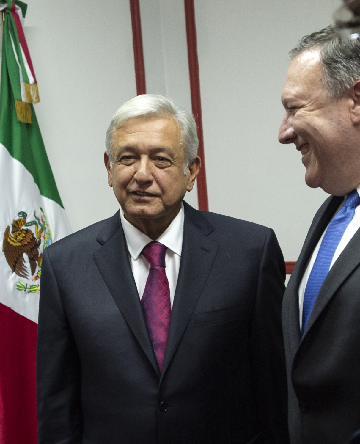 جانب من اللقاء بين بومبيو  ورئيس المكسيك