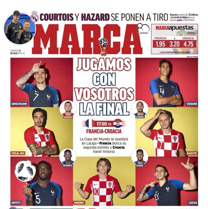 غلاف صحيفة ماركا الاسبانية