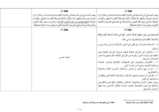 تقرير خطة البرلمان عن قانون صندوق مصر (14)