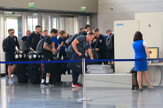 توجه منتخب كرواتيا إلى مطار فنوكوفو الدولى