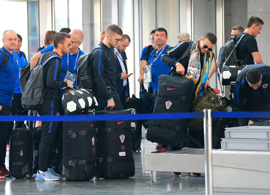المنتخب الكرواتى فى المطار