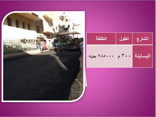 تكلفة وأسماء شوارع محافظة الغربية التى تم رصفها  (3)