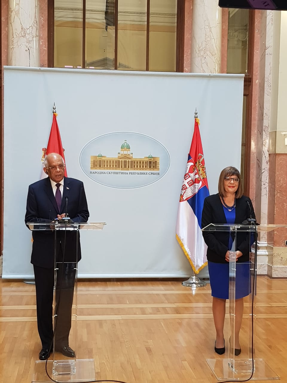  الدكتور على عبد العال رئيس مجلس النواب يزور البرلمان الصربى (6)