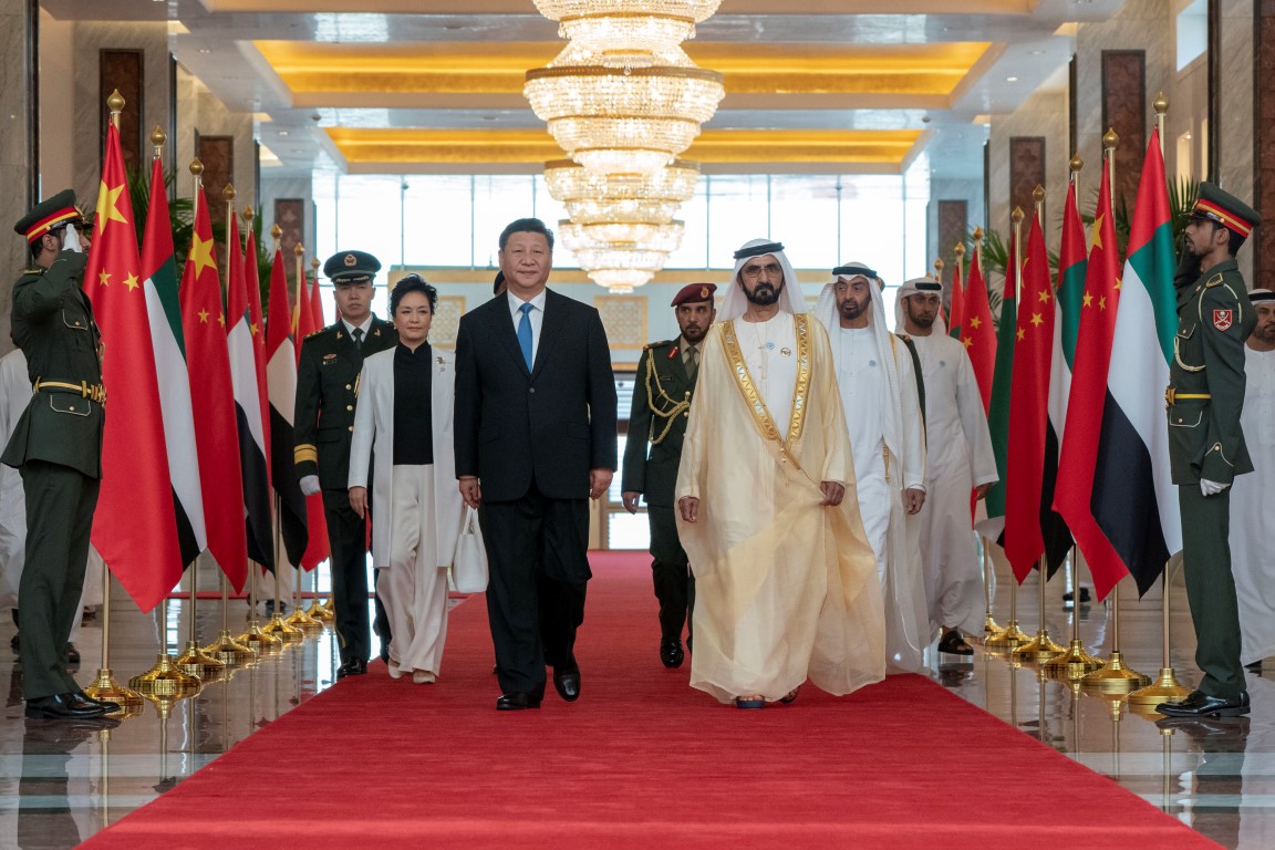 جانب من استقبال رئيس الصين في الإمارات