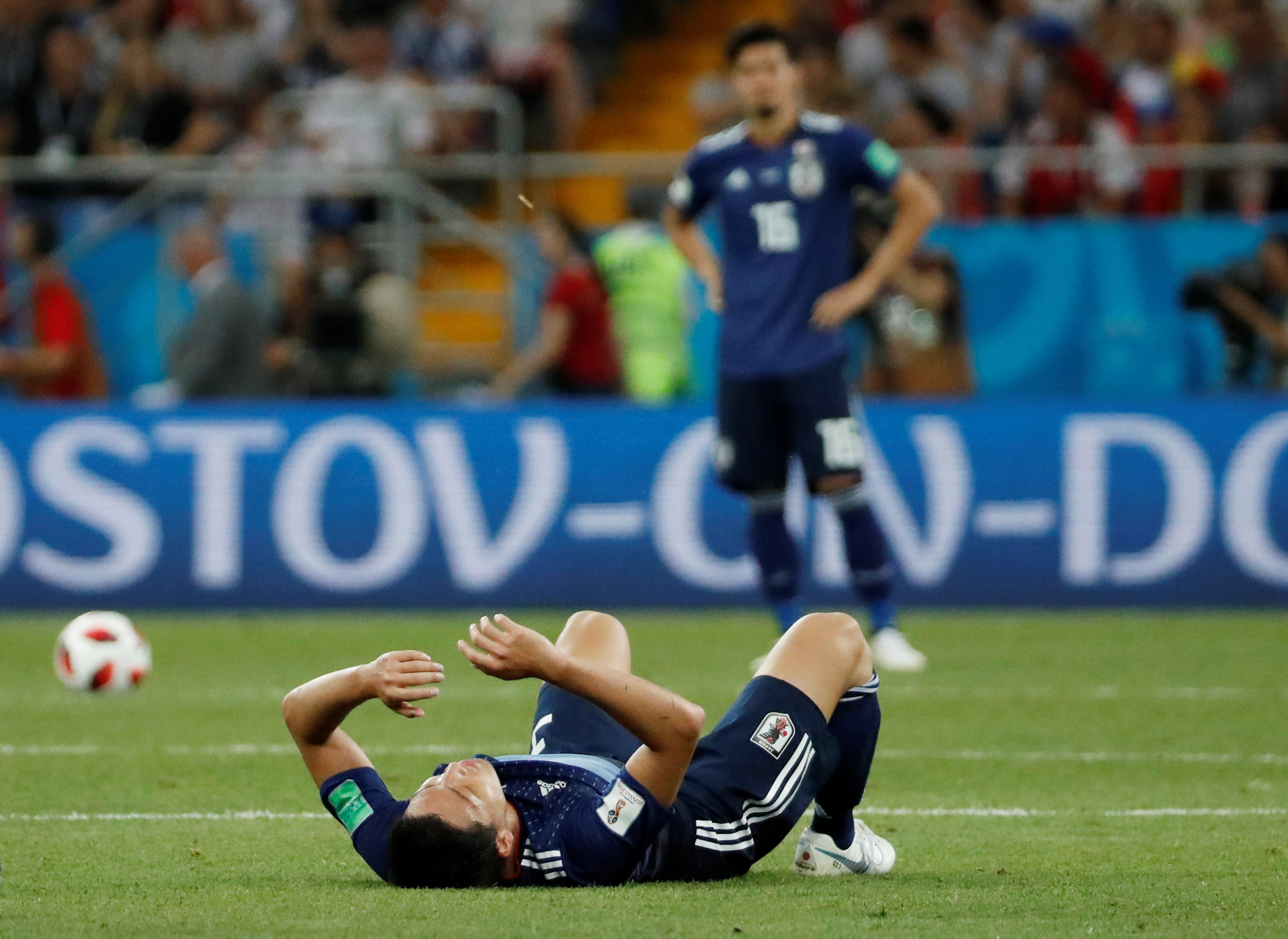 حزن لعبى اليابان بسبب الهزيمة