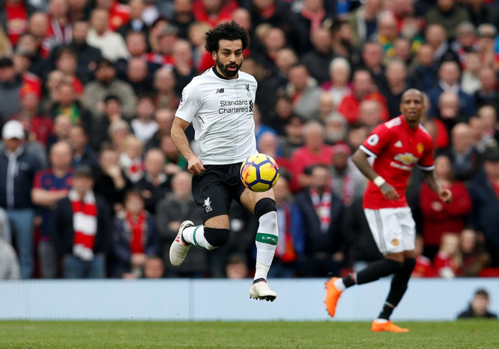 محمد صلاح في مباراة ليفربول ومانشستر يونايتد