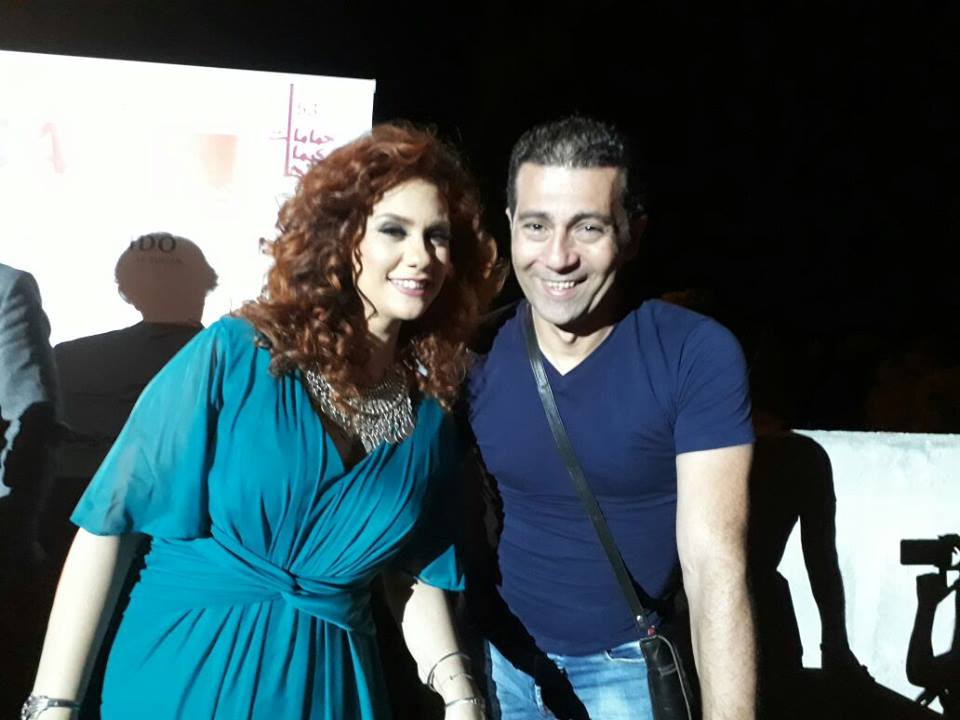 لينا شاماميان مع الزميل جمال عبد الناصر