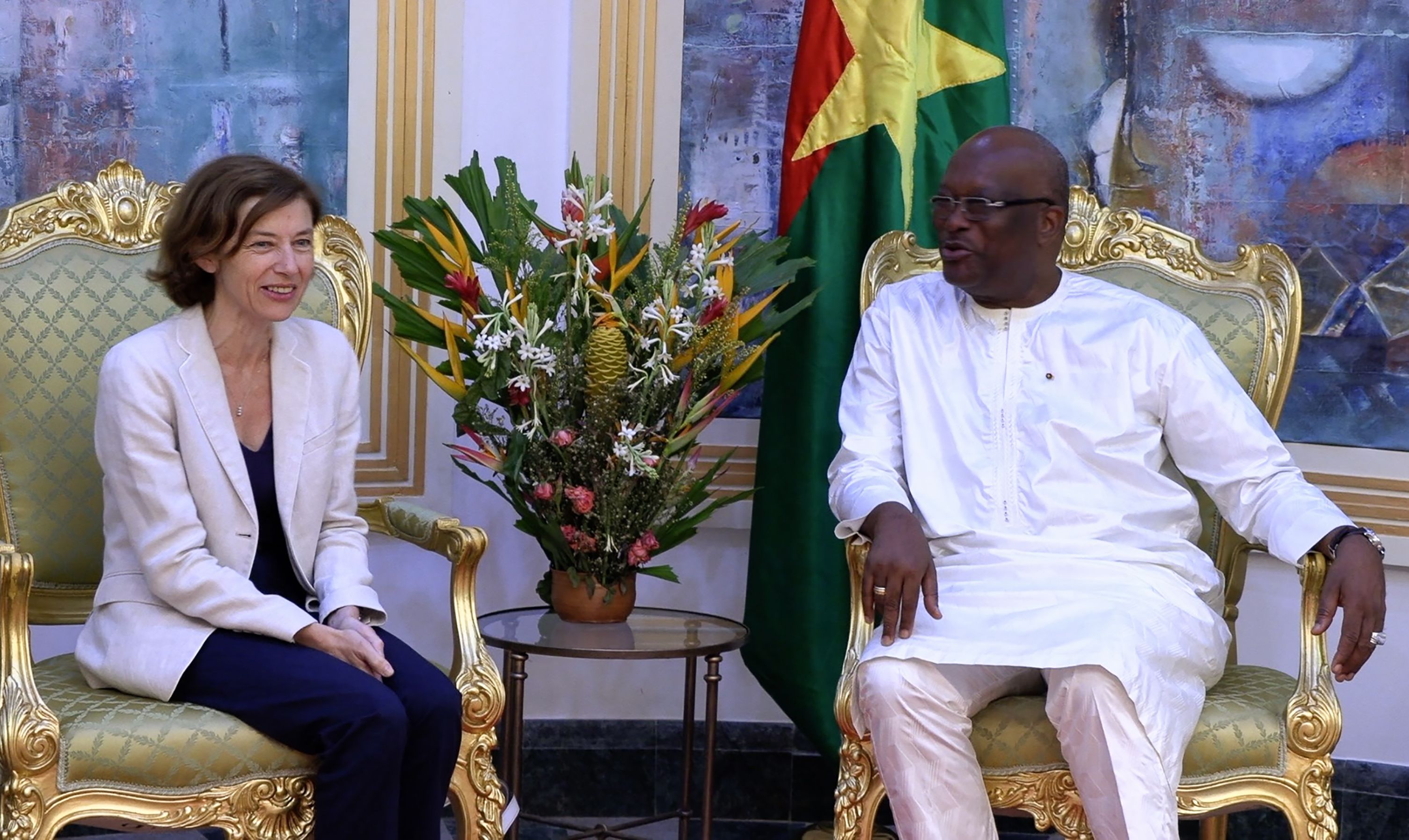 وزيرة الدفاع الفرنسية ورئيس بوركينا فاسو