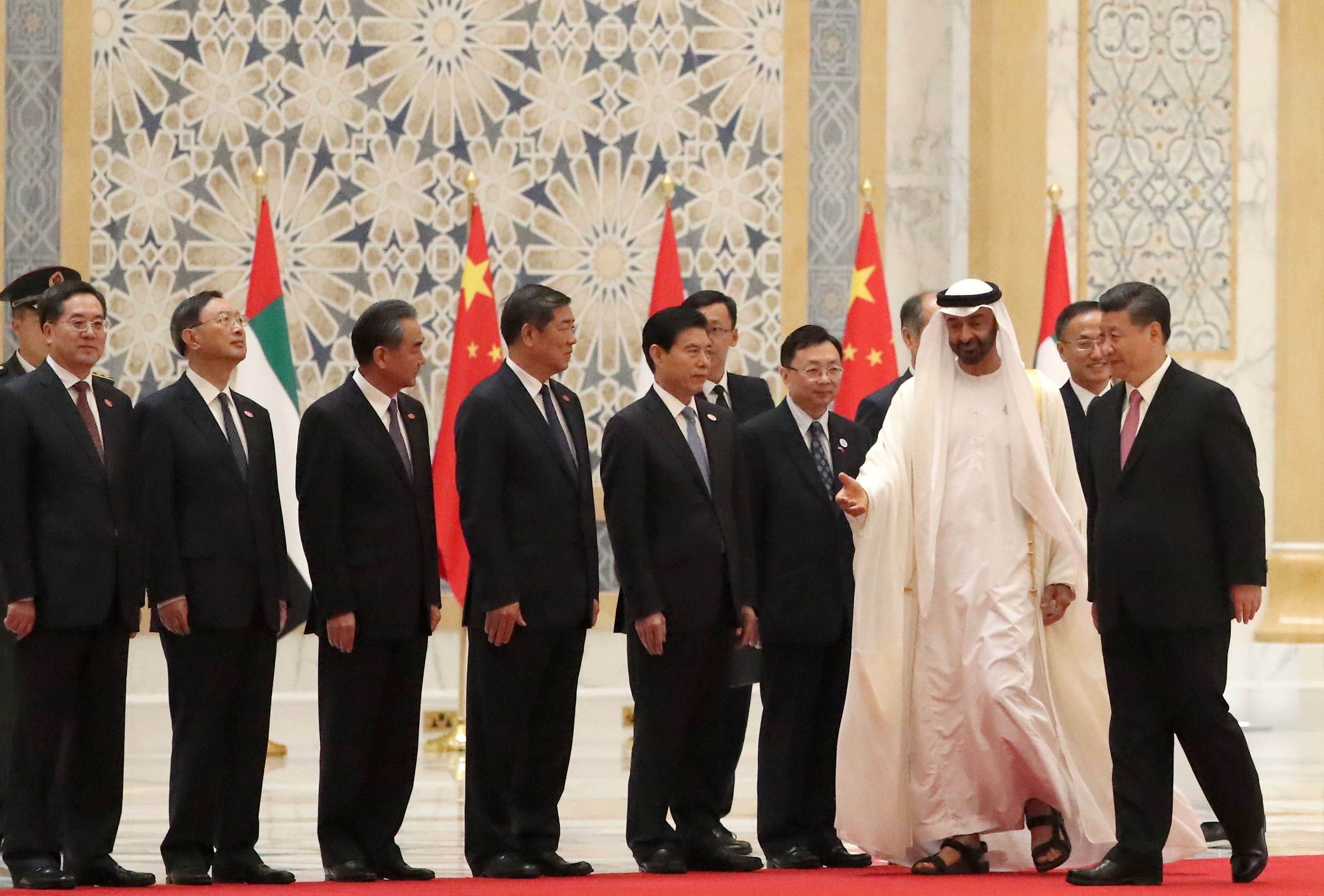 مراسم استقبال الرئيس الصينى فى الإمارات