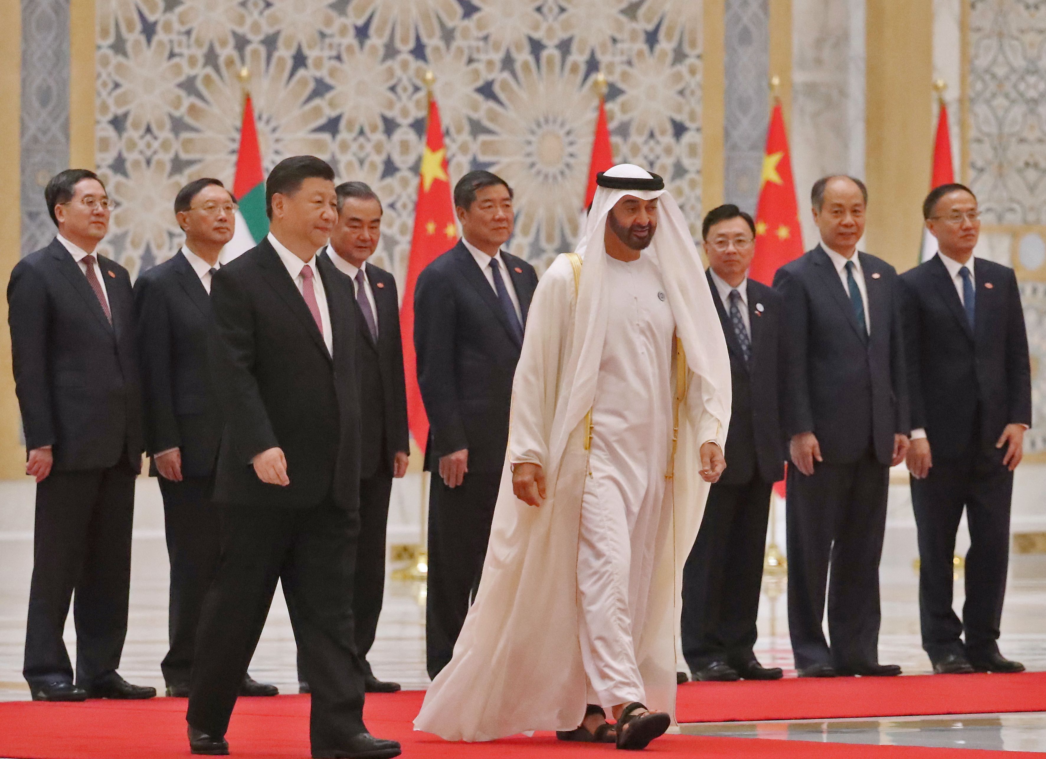 بدء حفل استقبال الرئيس الصينى بقصر الرئاسة فى أبو ظبى