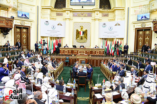 صور جلسة طارئة للبرلمان العربى حول تداعيات قضية القدس (14)