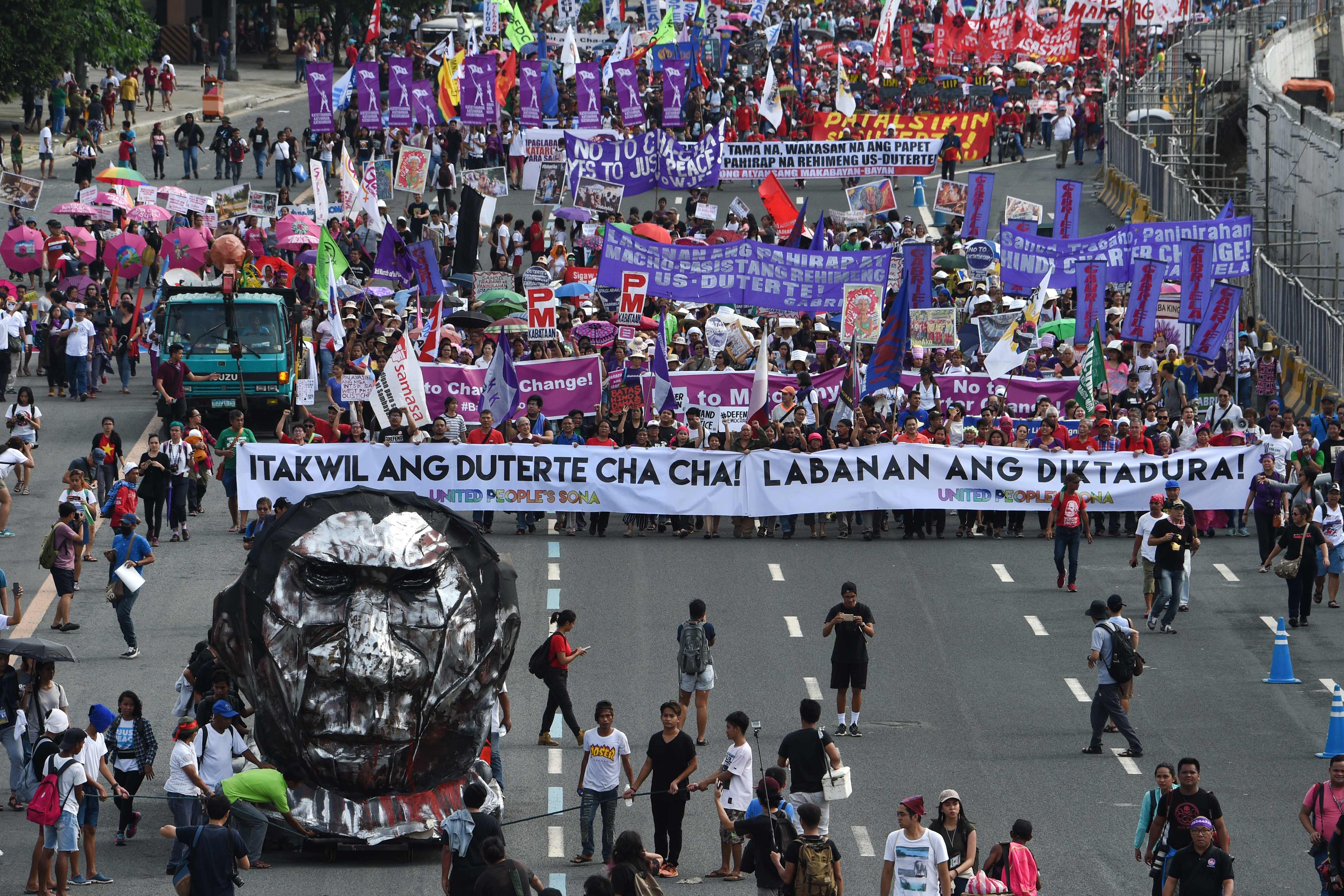 احتجاجات فى الفلبين