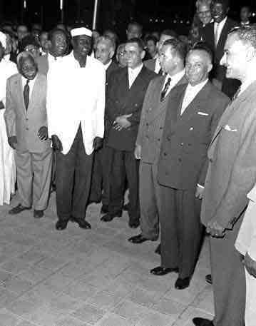 استقبال شعبى فى السودان للزعيم عبد الناصر