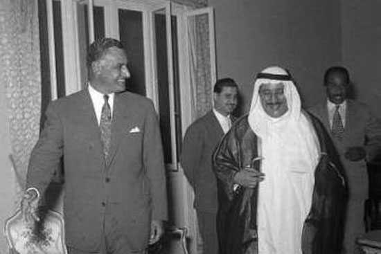 عبد الناصر مع أمير الكويت