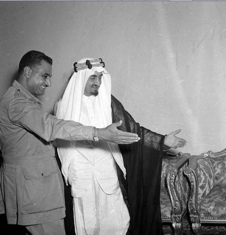 عبد الناصر مع الملك عبد العزيز