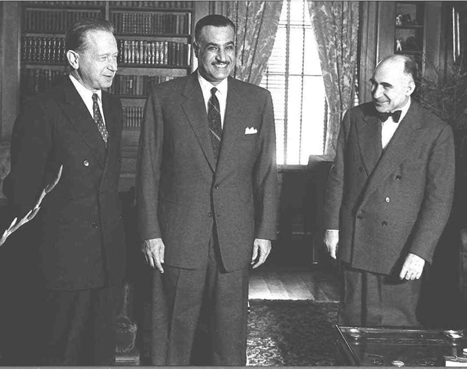 عبد الناصر مع الامين العام للامم المتحدة
