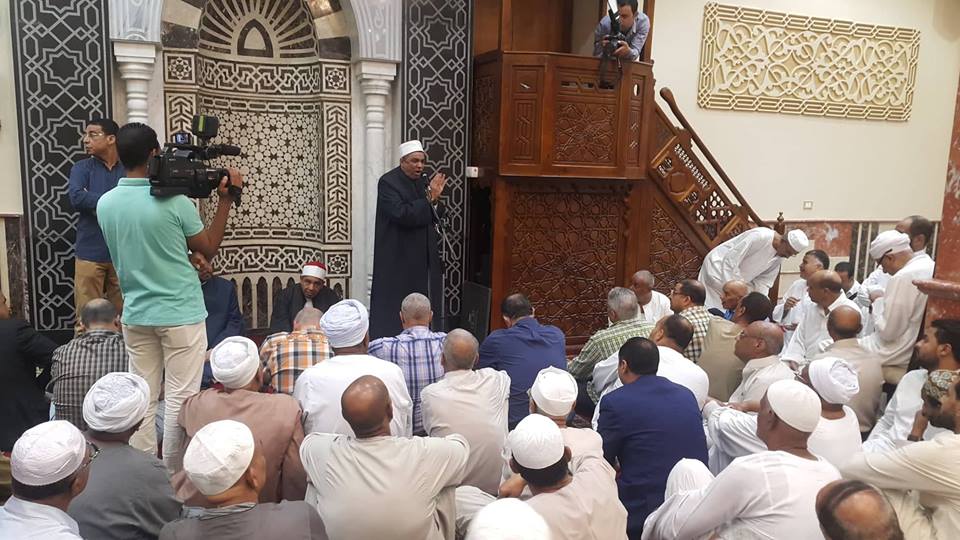 إفتتاح رجال الدين وأمن الأقصر يشهدون إفتتاح مسجد الصحابة بنجع الطويل (1)
